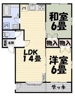スカイタウン55B棟【1階】の間取り