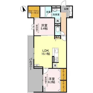 TORISIAS 東城南 A A【2階】の間取り