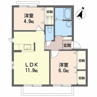 シャーメゾン ブルーム II【2階】の間取り