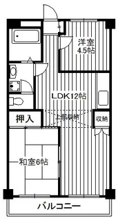錦サカエマンション【2階】の間取り
