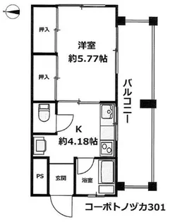 コーポトノヅカ【3階】の間取り