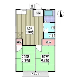 コーポゆり【2階】の間取り