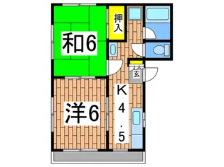 ハイム大熊【2階】の間取り