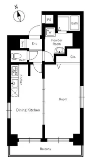 スカイコート銀座東第2【6階】の間取り