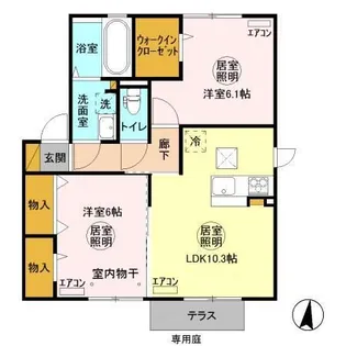 グランマーレ K【1階】の間取り