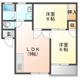 レティシア【1階】の間取り