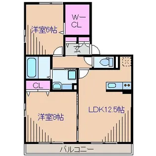 北公園レジデンス【1階】の間取り