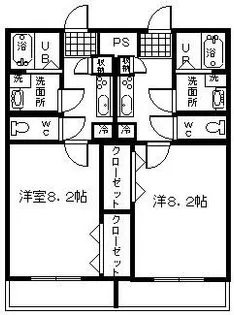 ロイヤルスターマンションII【1階】の間取り