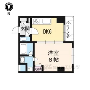 AFICION堀川【6階】の間取り