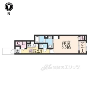 アメニティプラザ朱雀2【1階】の間取り