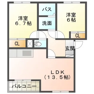 マリアージュ 一志【1階】の間取り