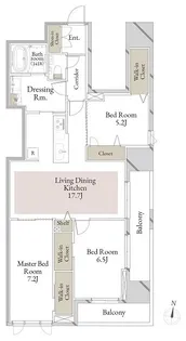 スカイテラス南大塚【9階】の間取り