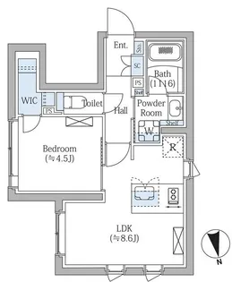 COMPOSITE新宿三丁目【4階】の間取り