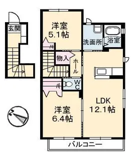 エテルグリーア B棟【2階】の間取り