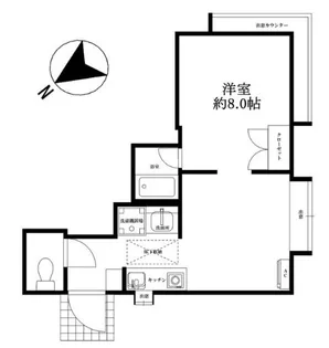 町田市能ヶ谷貸室【3階】の間取り