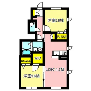 パティオガーデン【1階】の間取り