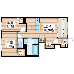 クリスタル・ガーデン【1階】の間取り