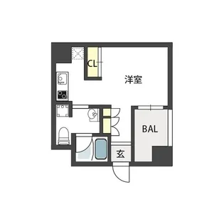 GRAND STEADY徳井町【7階】の間取り