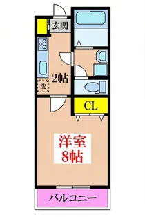 グレイスボナール【8階】の間取り