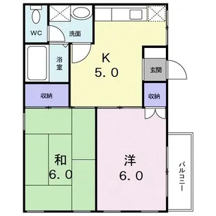 ファミール シガ【2階】の間取り