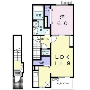 フェリス【2階】の間取り