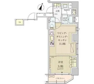 パークアクシス赤坂見附【13階】の間取り