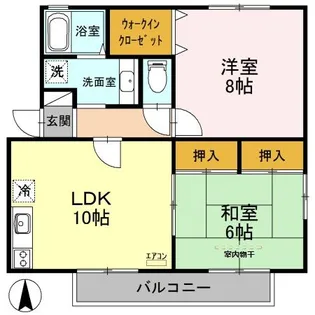 クレセント【2階】の間取り
