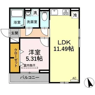 エクセリア南千住【3階】の間取り