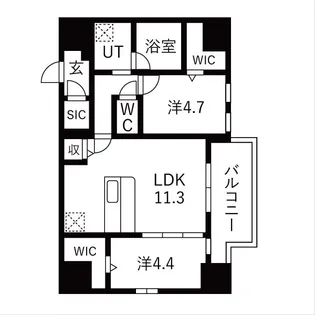 スプランディッドX【2階】の間取り