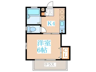 コートヤード東中野【1階】の間取り