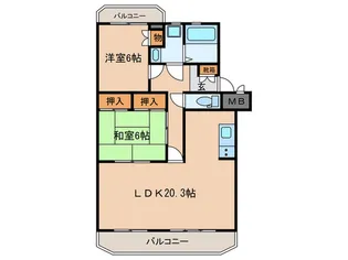サニーコート庄名【3階】の間取り