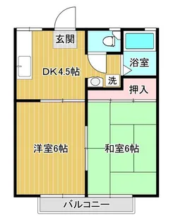 パナハイツ袖ケ浦A【1階】の間取り