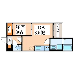 REGALEST熊本中央【3階】の間取り