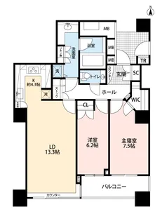 シティタワー四谷【3階】の間取り