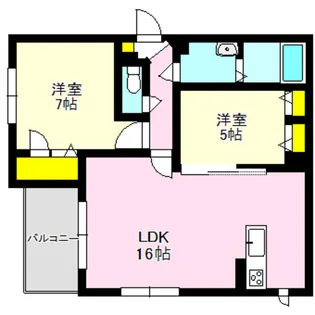 リアンジュショコラ B【1階】の間取り