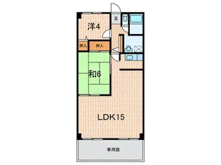 ロイヤルヒル2番館【1階】の間取り