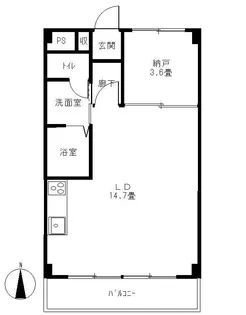 大成コート稲田 A棟【2階】の間取り