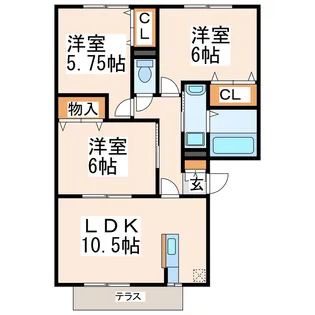 グレイスコート【1階】の間取り
