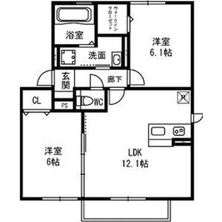 Riziere A【2階】の間取り