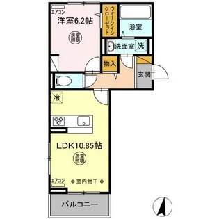 フィオーレ北子安【3階】の間取り
