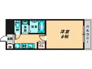 グランパシフィック新今里【4階】の間取り