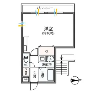 CREST SHINYA【1階】の間取り