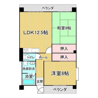 ファミールマンション広川【3階】の間取り