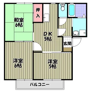 パークハイツC棟【1階】の間取り