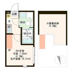 COZY CREST【2階】の間取り