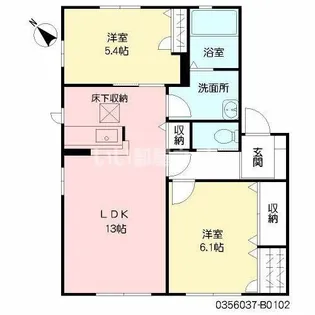パディ沖代 B棟【1階】の間取り
