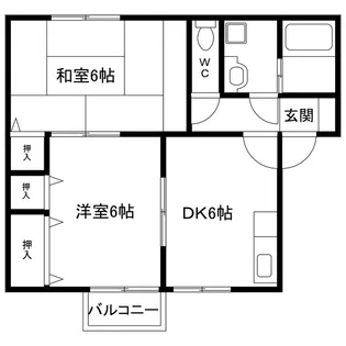 グランディール吉田【1階】の間取り