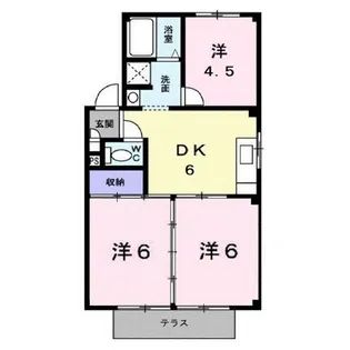 城山ハイツ【1階】の間取り