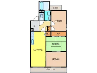 ロワイヤルA【2階】の間取り