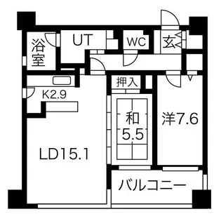 S-FORT中島公園【3階】の間取り